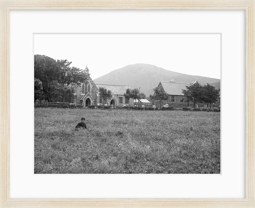 St Stephen's Church and Sulby School, Sulby, Isle of Man by George Bellett Cowen